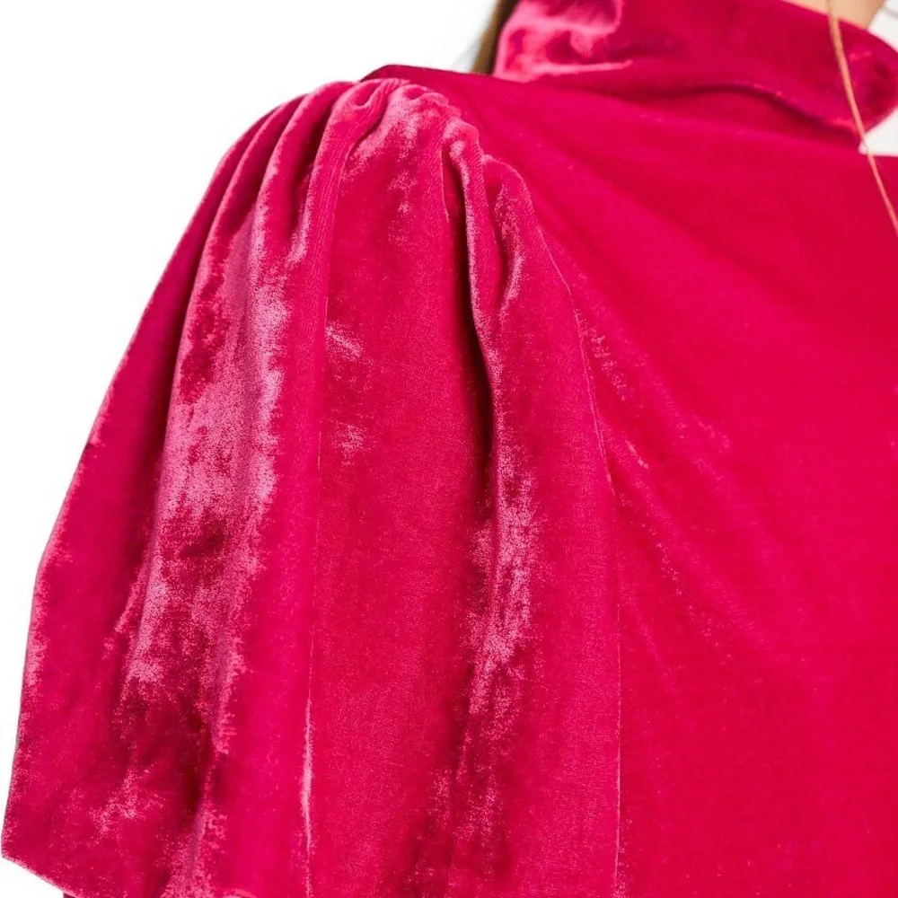 Free People Claudia Velvet Top XS